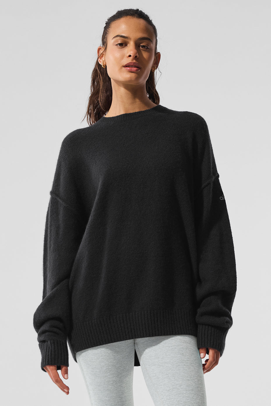 Unisex Wool Cashmere New Class Crewneck Sweater - Black image 1
