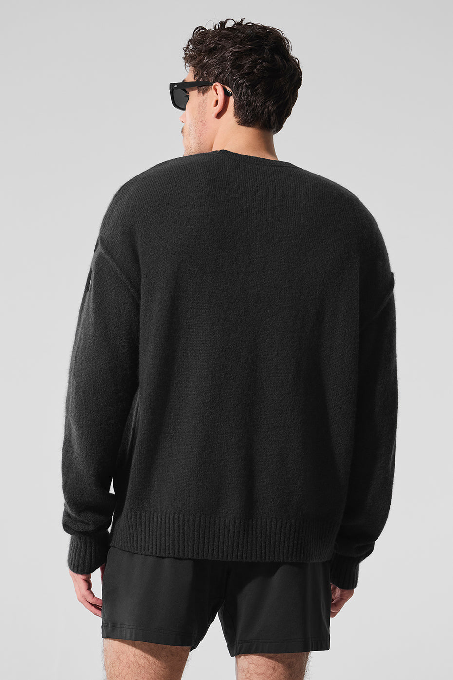 Unisex Wool Cashmere New Class Crewneck Sweater - Black image 3