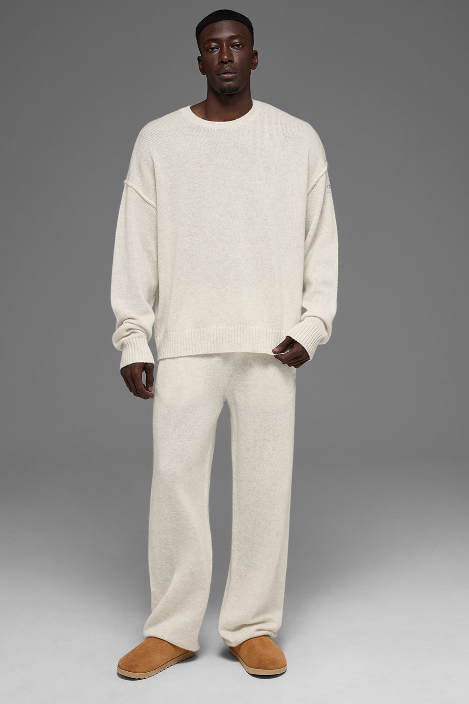 Unisex Wool Cashmere New Class Crewneck Sweater - Bone Heather image 5