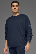Unisex Wool Cashmere New Class Crewneck Sweater - Navy image 1
