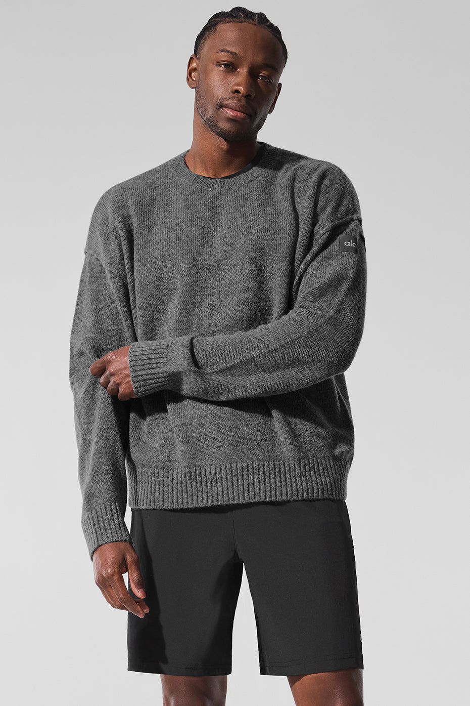 Unisex Wool Cashmere New Class Crewneck Sweater - Platinum Grey image 1
