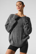 Unisex Wool Cashmere New Class Crewneck Sweater - Platinum Grey image 1