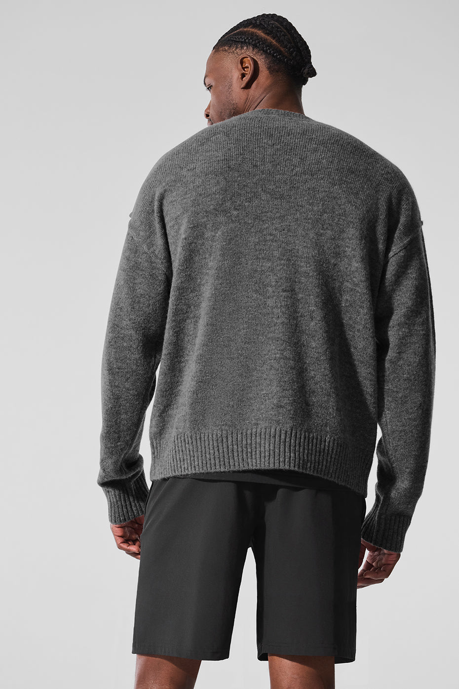 Unisex Wool Cashmere New Class Crewneck Sweater - Platinum Grey image 3