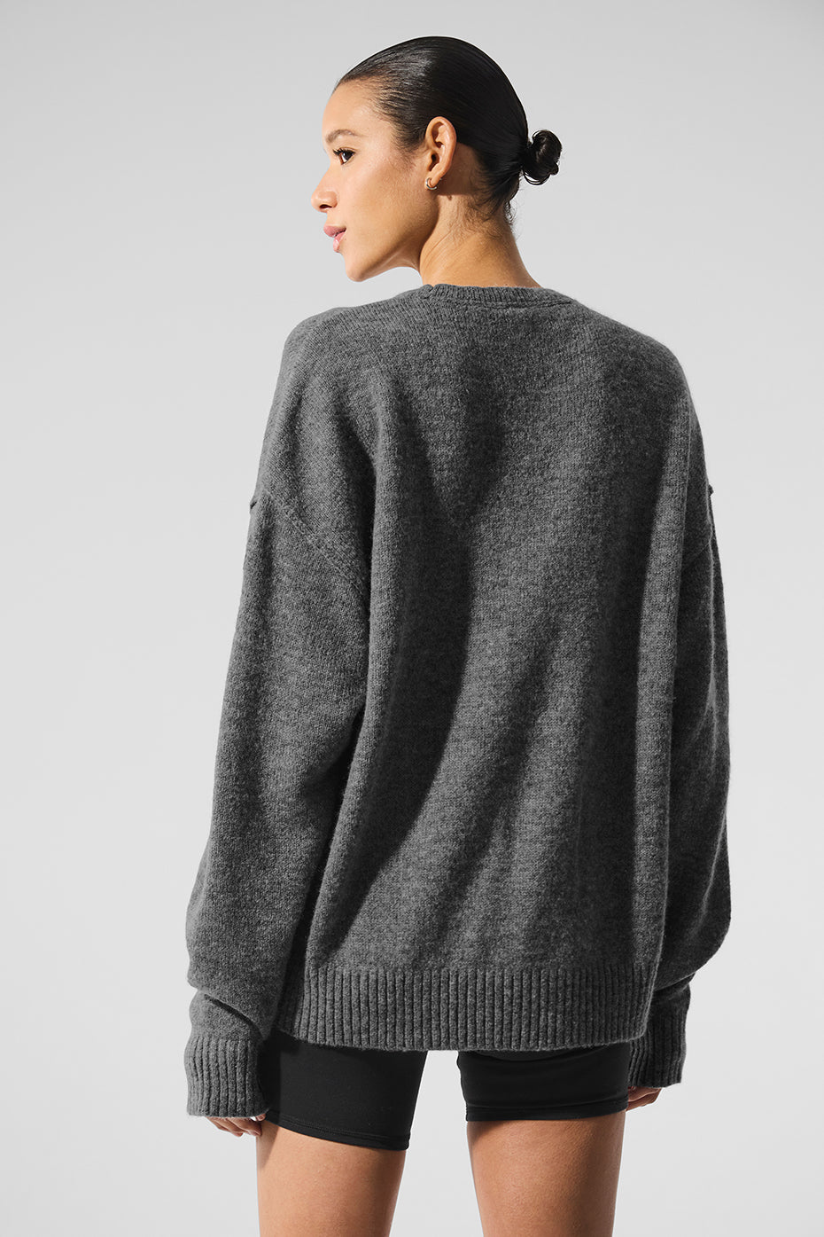 Unisex Wool Cashmere New Class Crewneck Sweater - Platinum Grey image 3