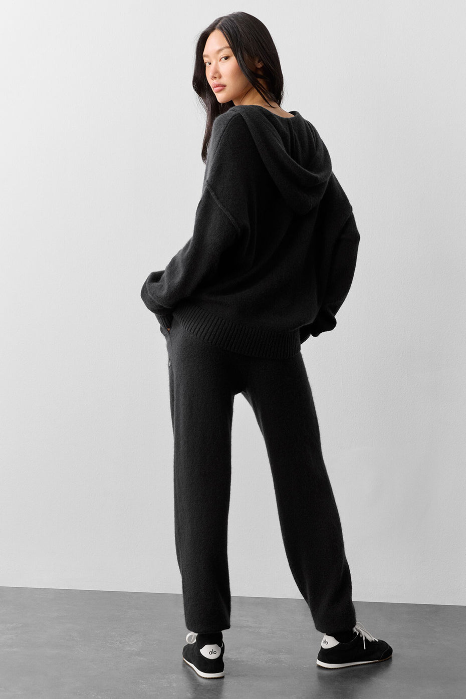 Wool Cashmere New Class Full Zip Hoodie - Black image 4