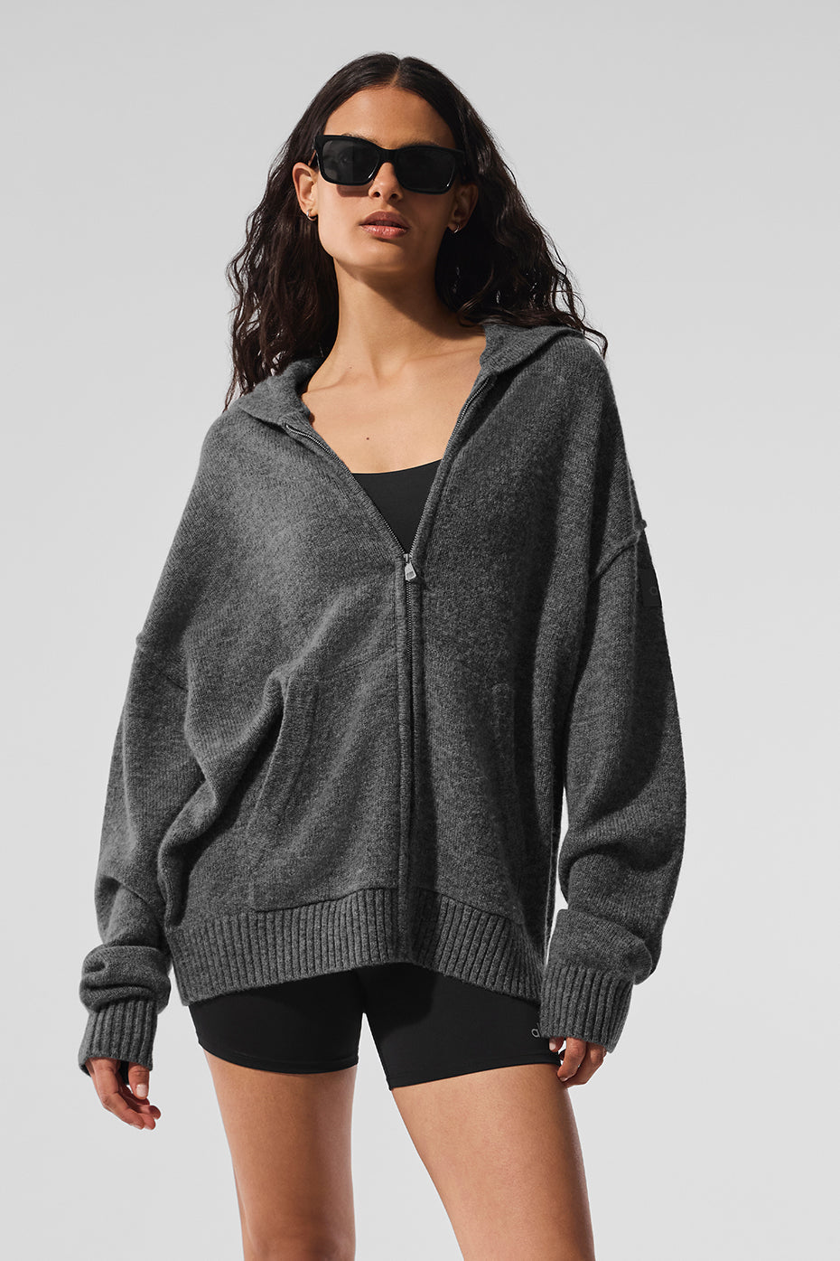 Wool Cashmere New Class Full Zip Hoodie - Platinum Grey image 1