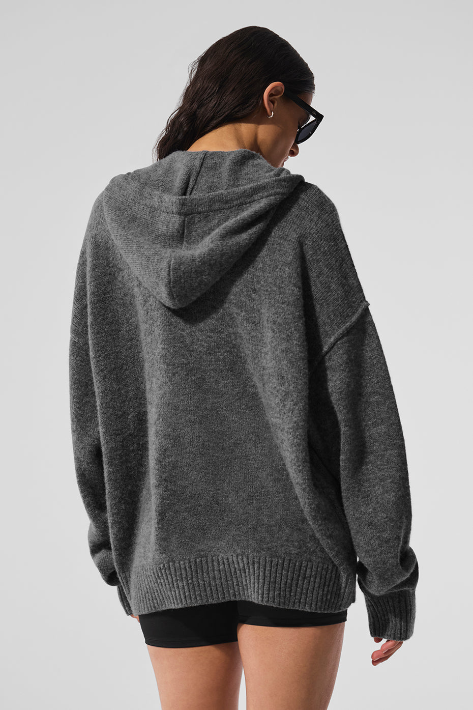 Wool Cashmere New Class Full Zip Hoodie - Platinum Grey image 3