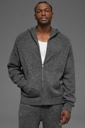 Wool Cashmere New Class Full Zip Hoodie - Platinum Grey image 1