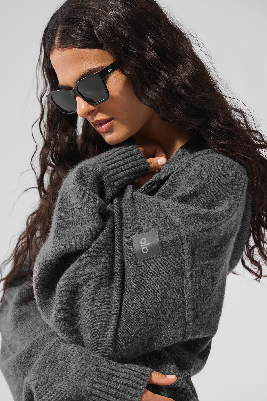 Wool Cashmere New Class Full Zip Hoodie - Platinum Grey image 4