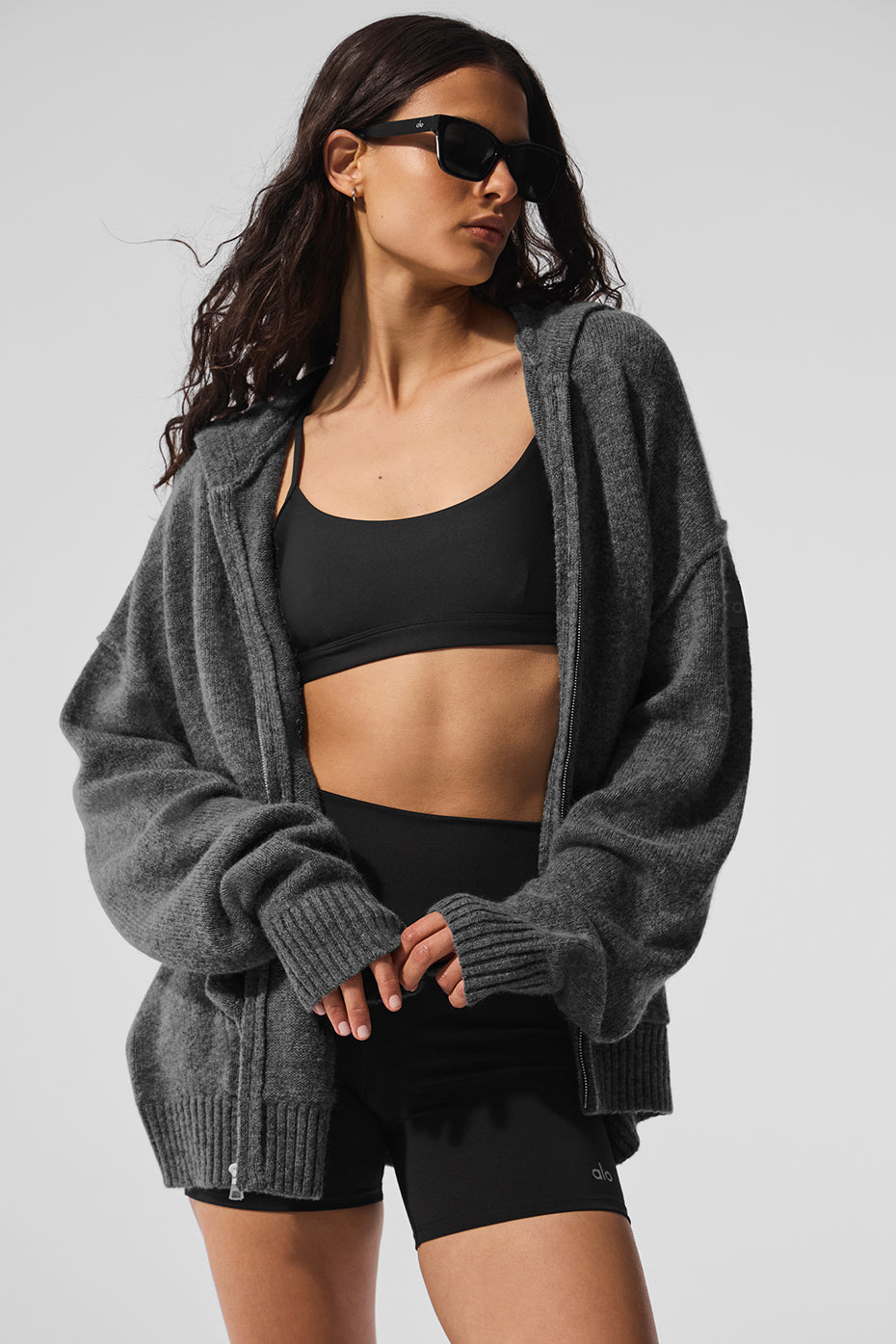 Wool Cashmere New Class Full Zip Hoodie - Platinum Grey image 5