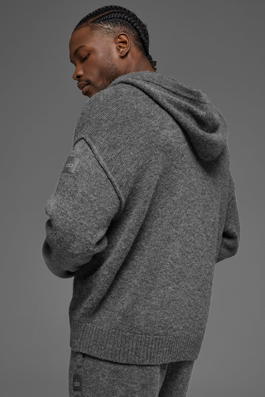 Wool Cashmere New Class Full Zip Hoodie - Platinum Grey image 2