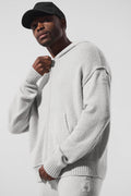 Wool Cashmere New Class Full Zip Hoodie - Pearl Grey Heather image 1