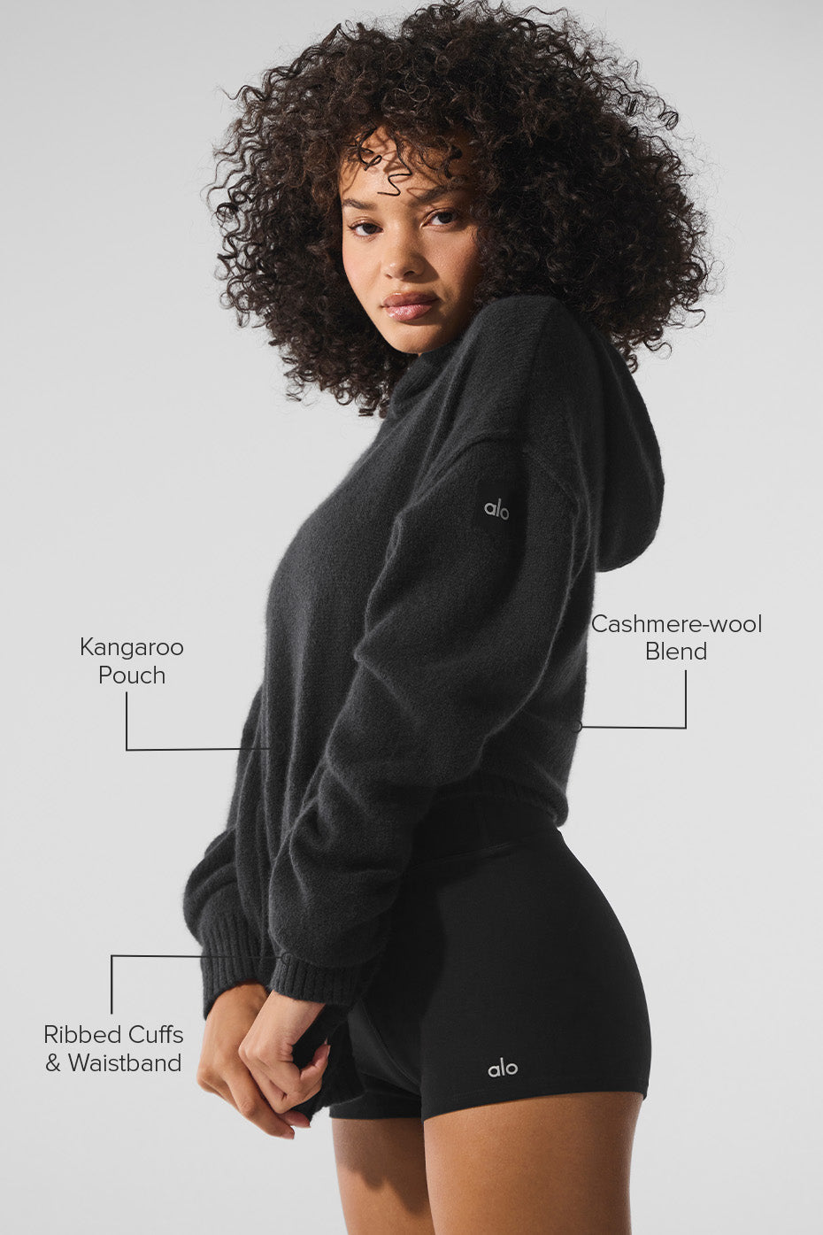 Wool Cashmere New Class Hoodie - Black image 2