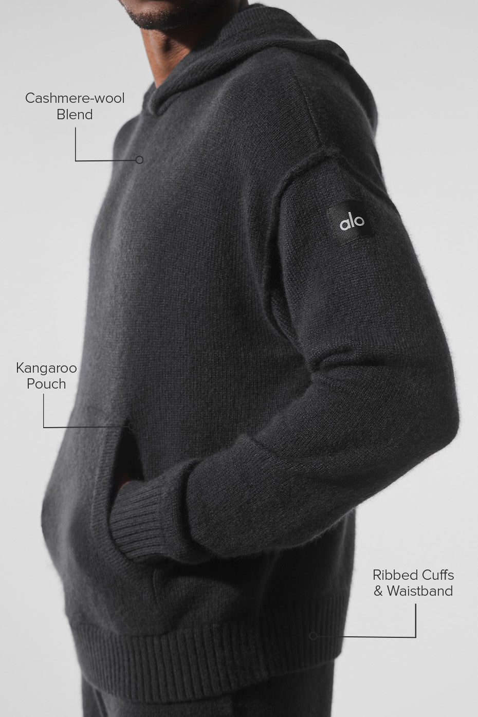 Wool Cashmere New Class Hoodie - Black image 2