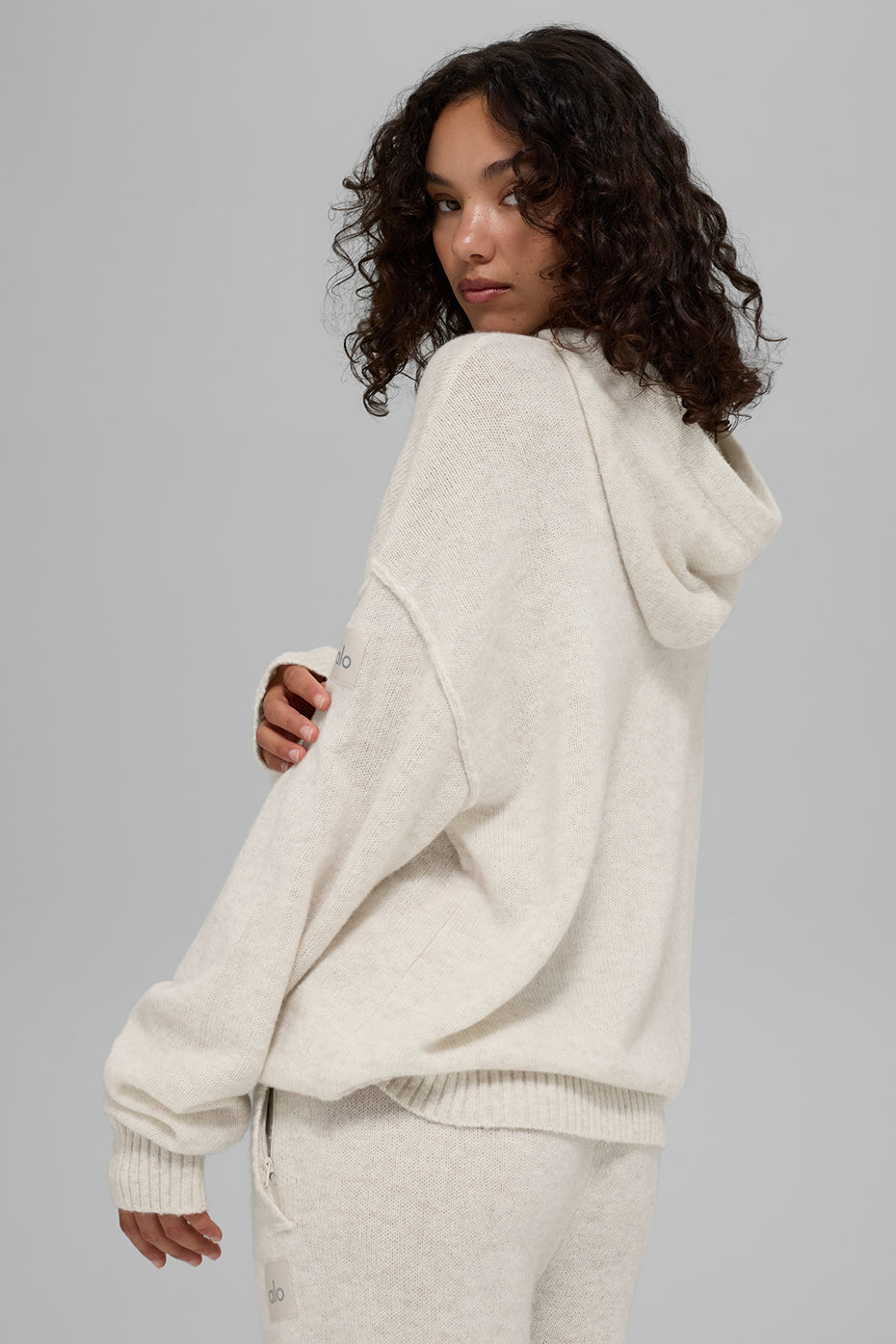 Wool Cashmere New Class Hoodie - Bone Heather image 3