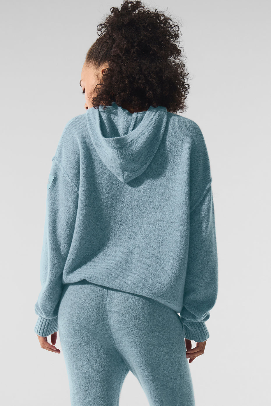 Wool Cashmere New Class Hoodie - Celestial Blue Granite Heather image 4