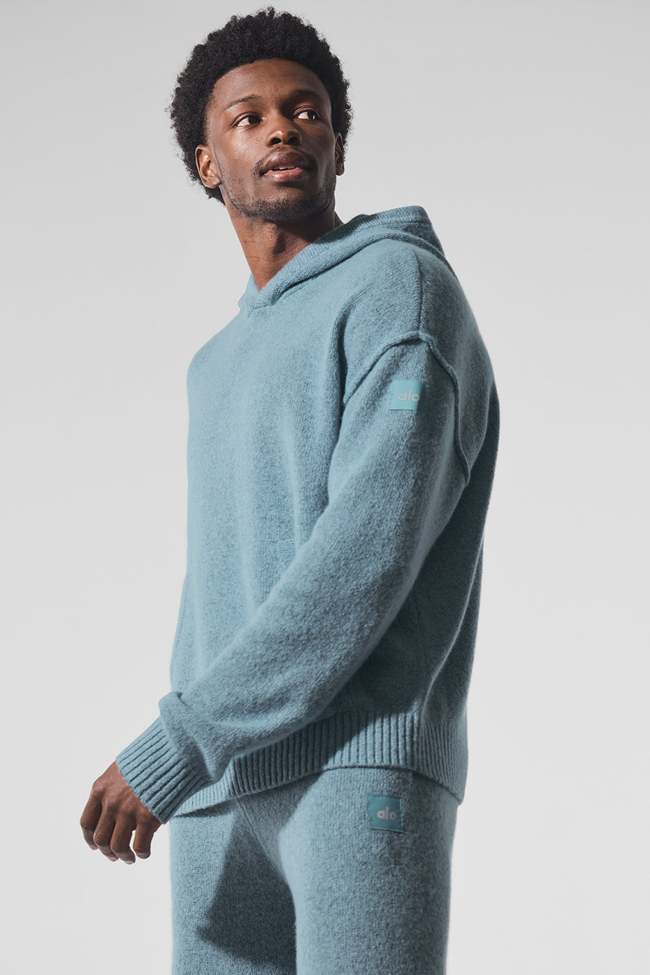 Wool Cashmere New Class Hoodie - Celestial Blue Granite Heather image 1
