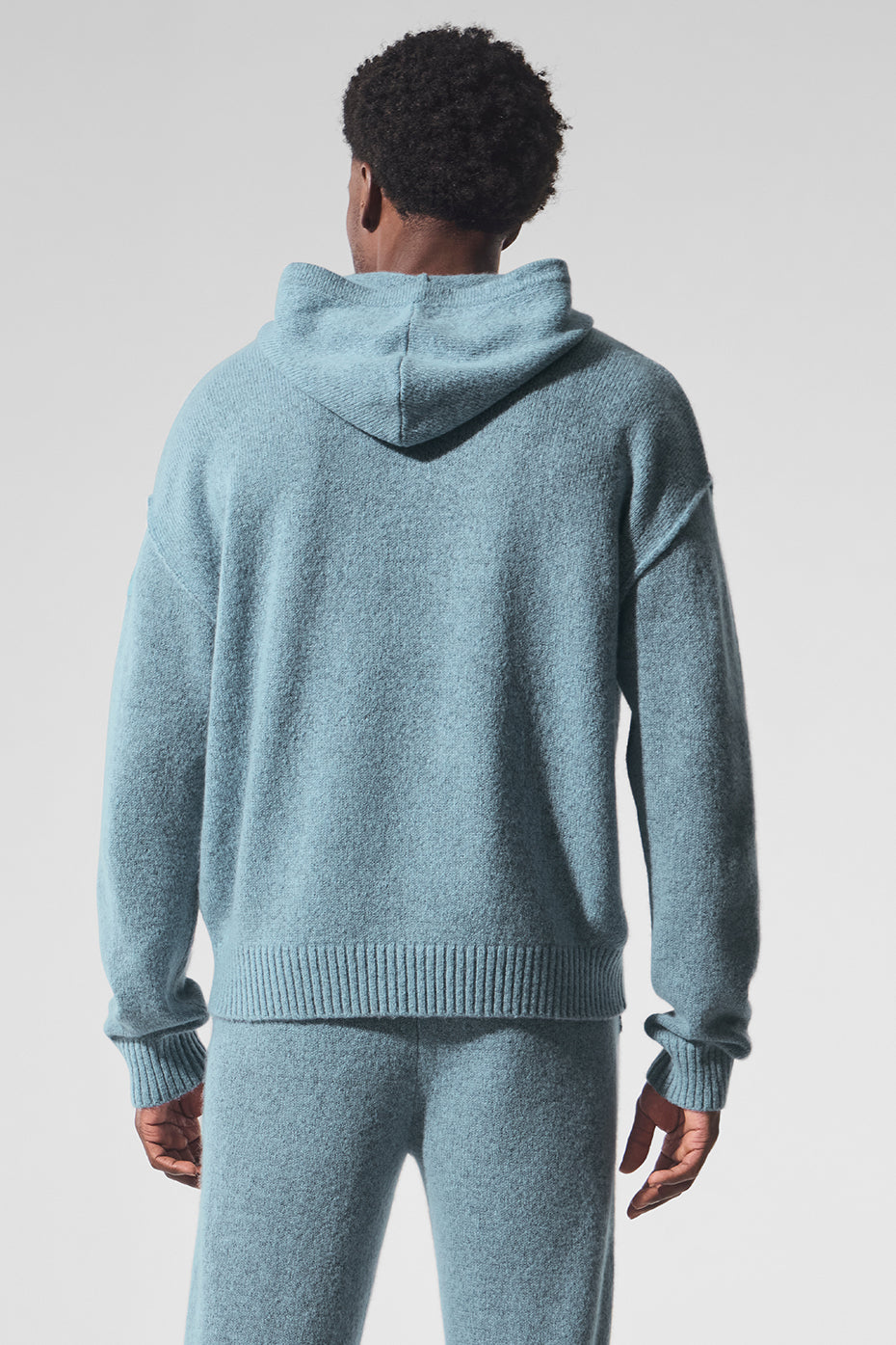 Wool Cashmere New Class Hoodie - Celestial Blue Granite Heather image 3