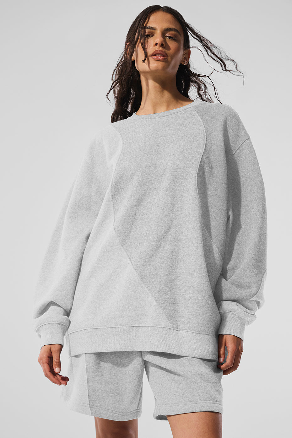 Make Waves Crew Neck Pullover - Athletic Heather Grey Tonal image 1