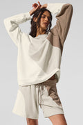 Make Waves Crew Neck Pullover - Ivory/Bone/Gravel image 1