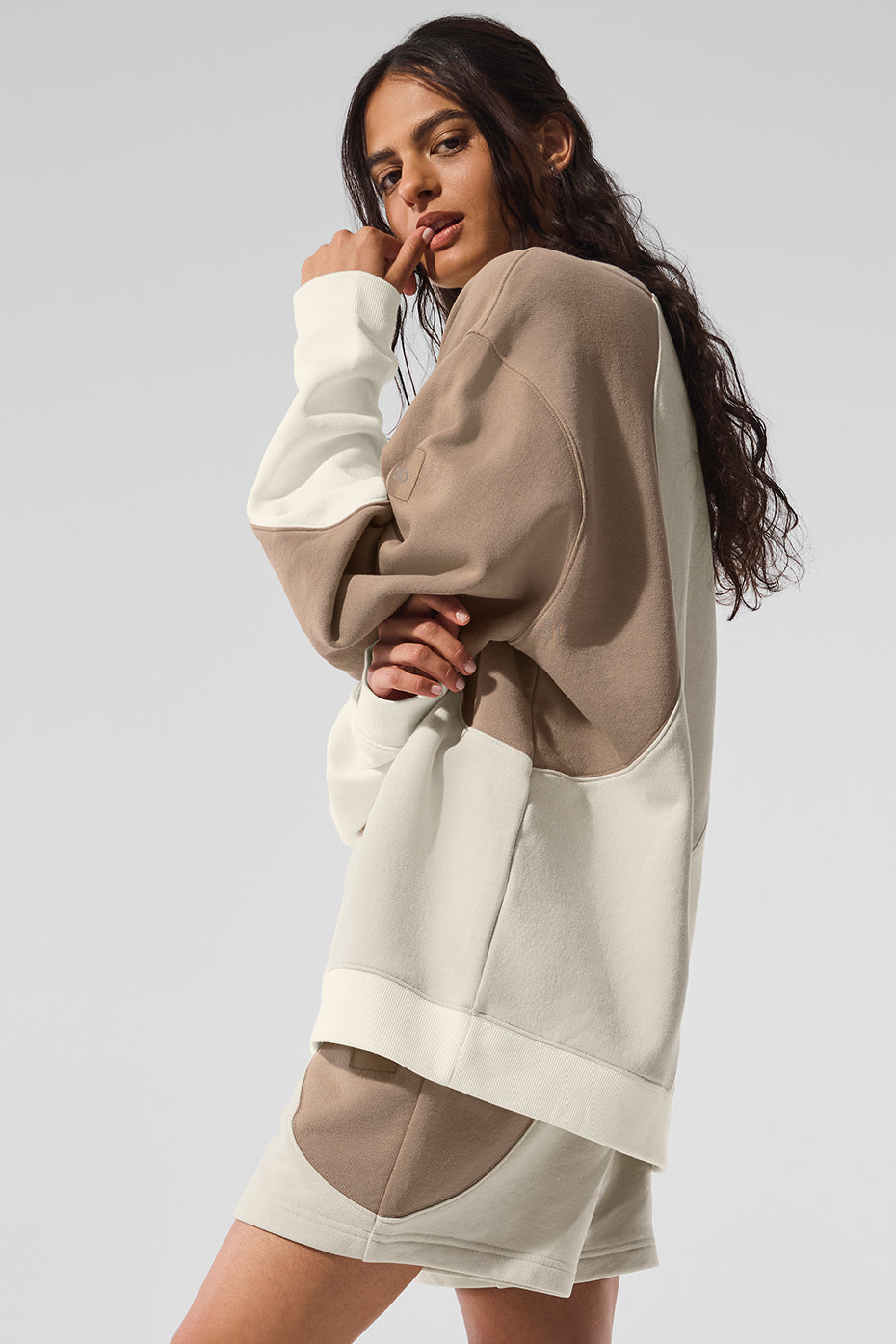 Make Waves Crew Neck Pullover - Ivory/Bone/Gravel image 3