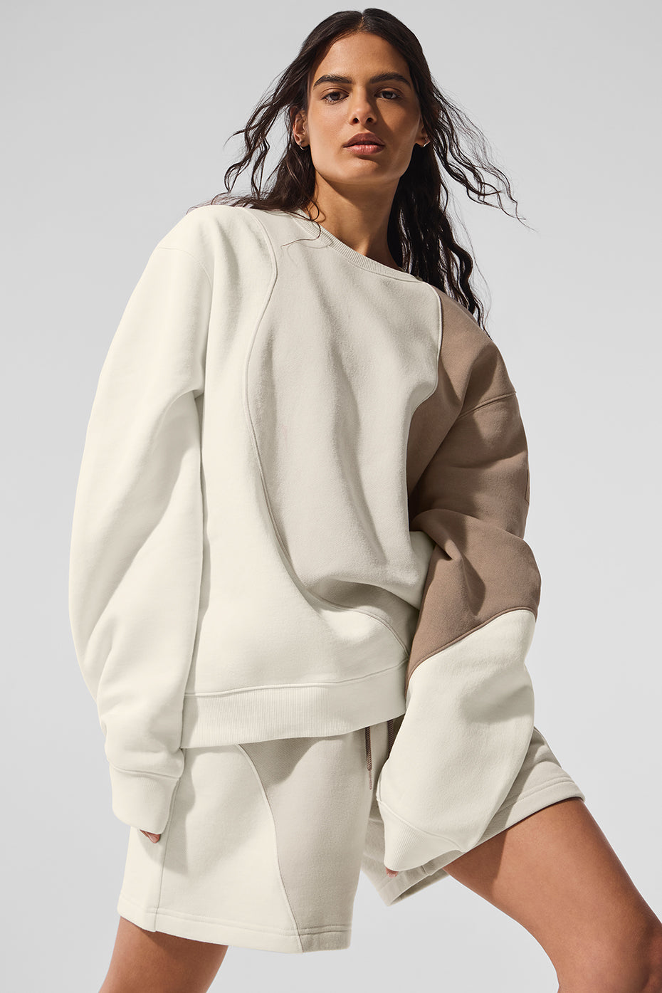 Make Waves Crew Neck Pullover - Ivory/Bone/Gravel image 5
