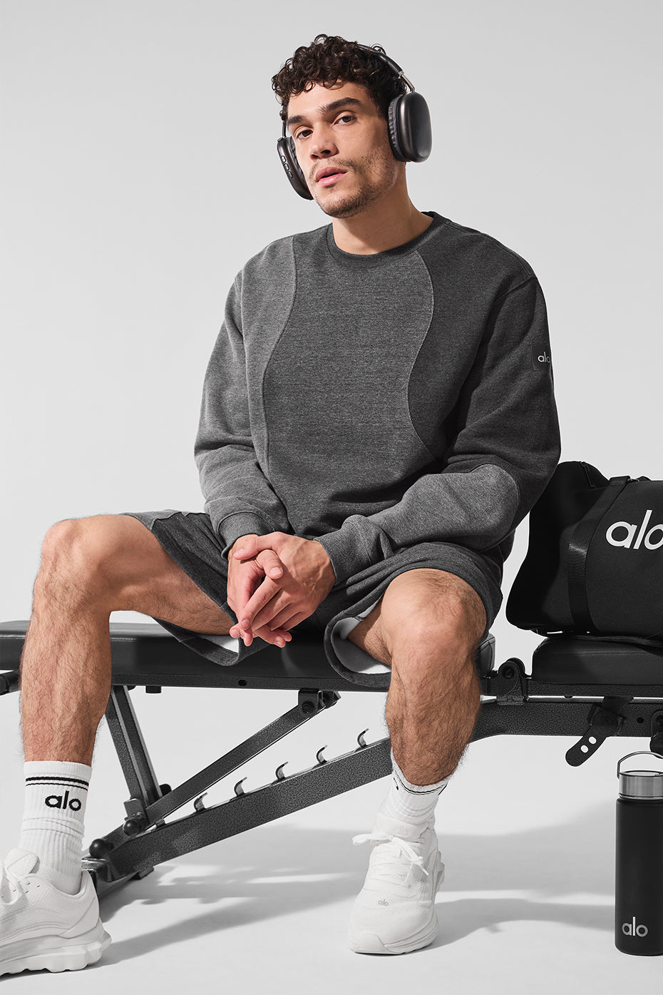 Make Waves Crew Neck Pullover - Dark Heather Grey Tonal image 4