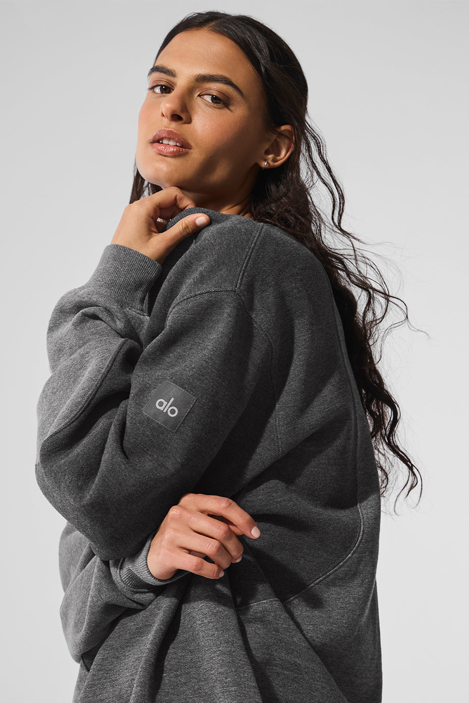 Make Waves Crew Neck Pullover - Dark Heather Grey Tonal image 3