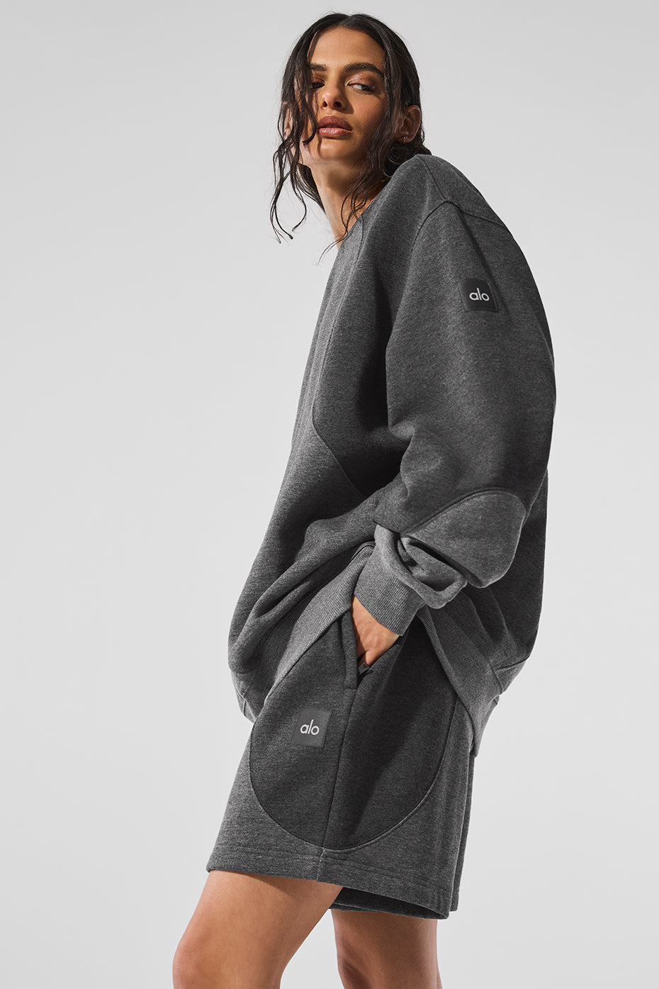 Make Waves Crew Neck Pullover - Dark Heather Grey Tonal image 4