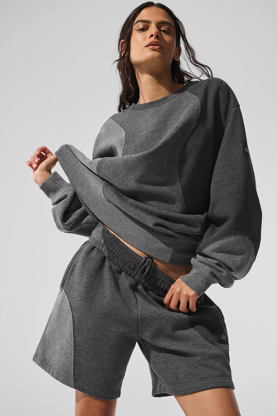 Make Waves Crew Neck Pullover - Dark Heather Grey Tonal image 5