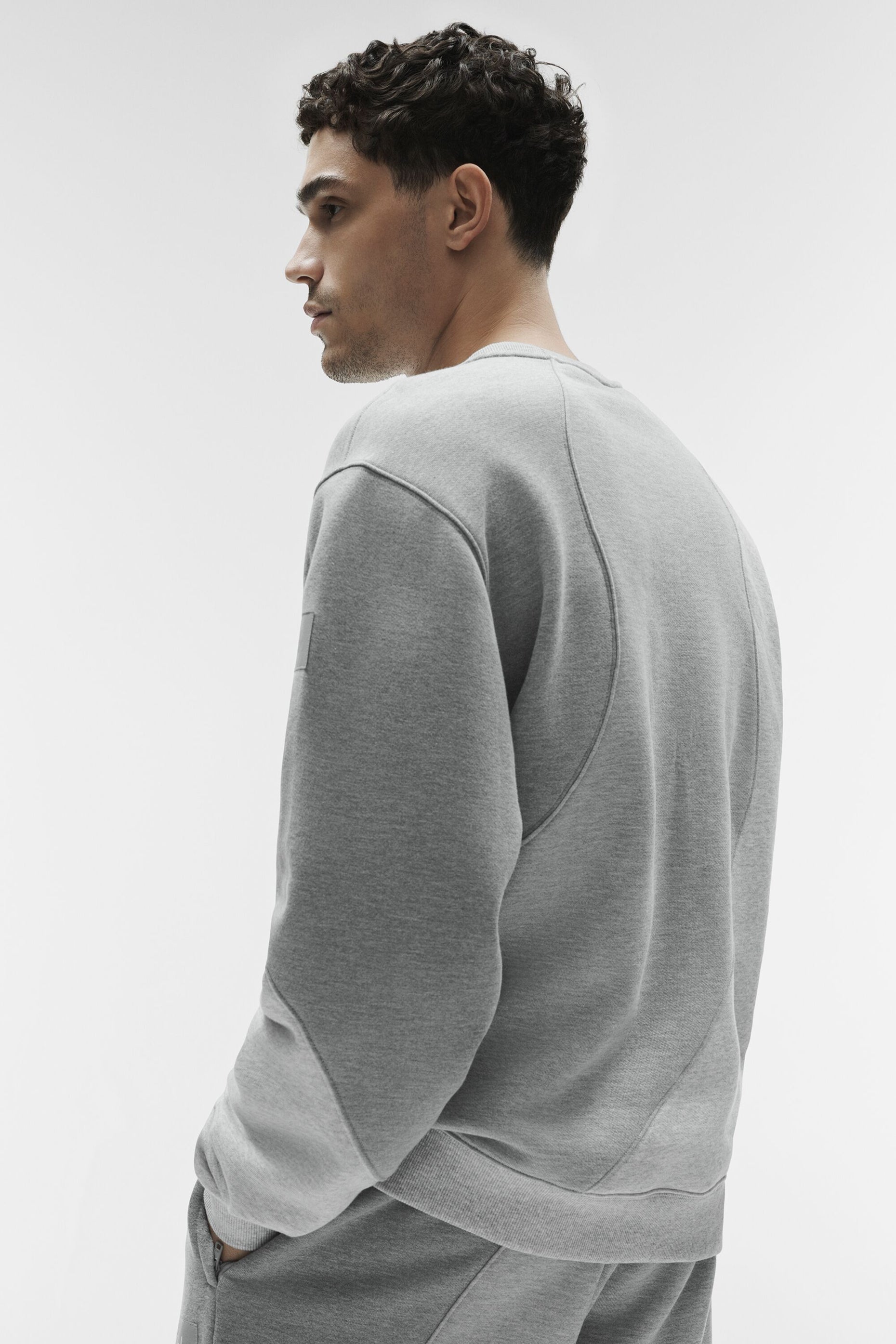 Make Waves Crew Neck Pullover - Athletic Heather Grey Tonal image 2