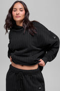 Pinstripe Hoodie - Black Pinstripe image 1