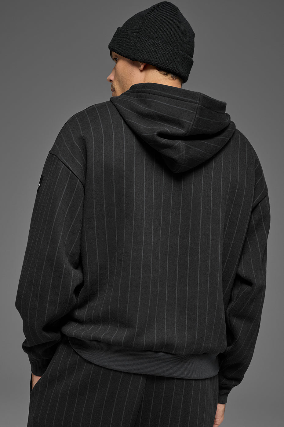 Pinstripe Hoodie - Black Pinstripe image 3