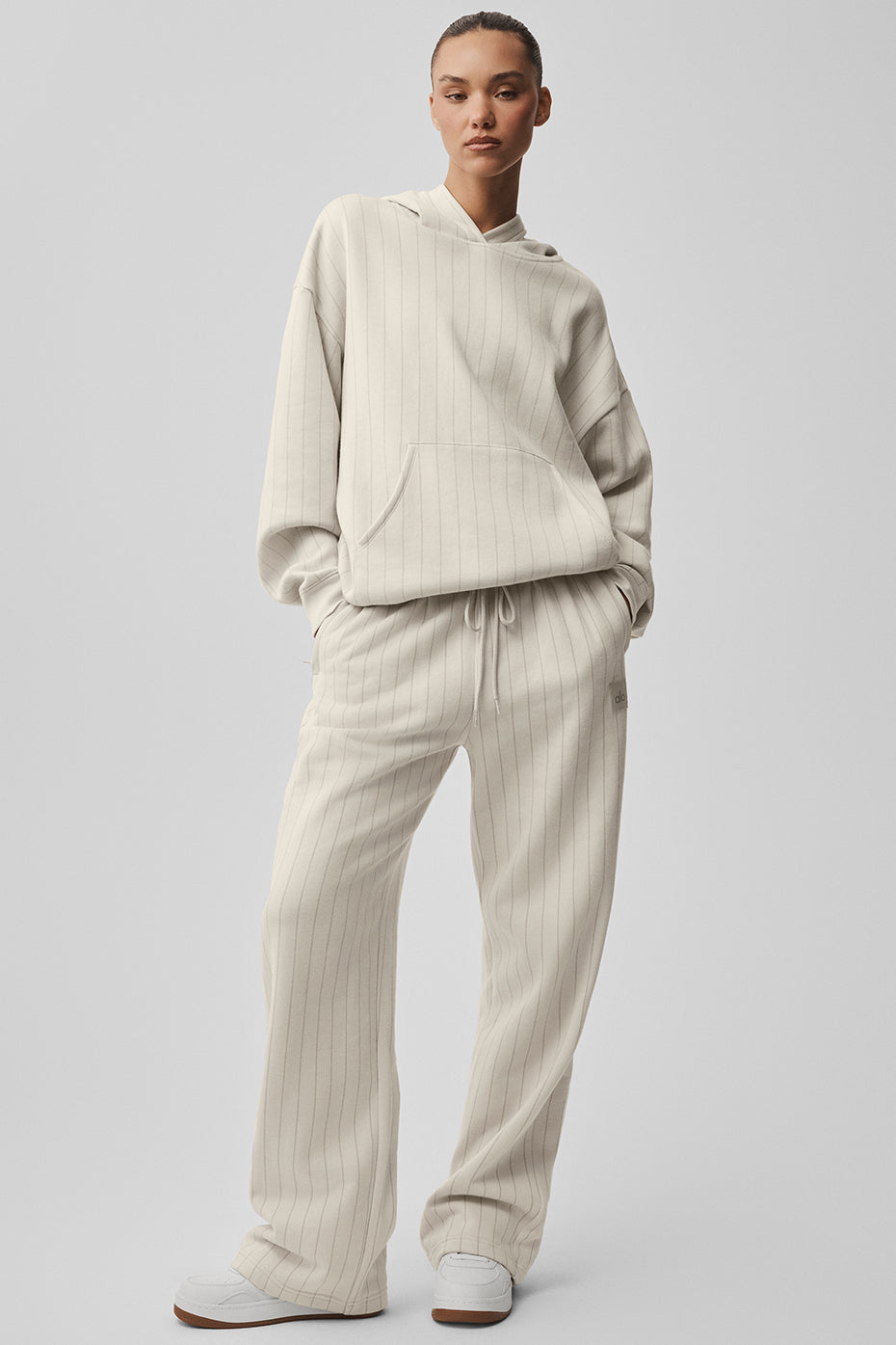 Pinstripe Hoodie - Bone Pinstripe image 5