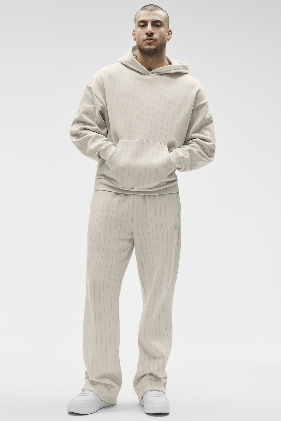 Pinstripe Hoodie - Bone Pinstripe image 5