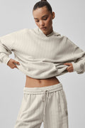 Pinstripe Hoodie - Bone Pinstripe image 1