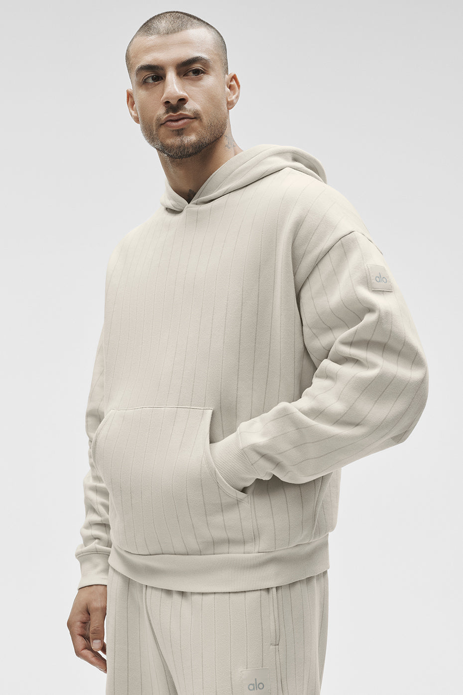 Pinstripe Hoodie - Bone Pinstripe image 3