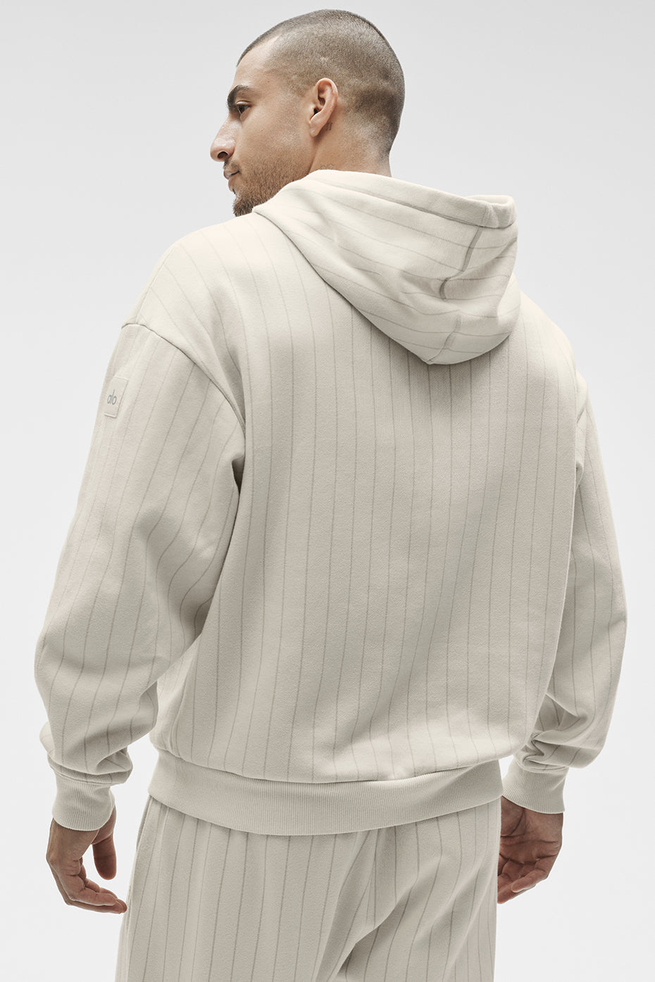 Pinstripe Hoodie - Bone Pinstripe image 4