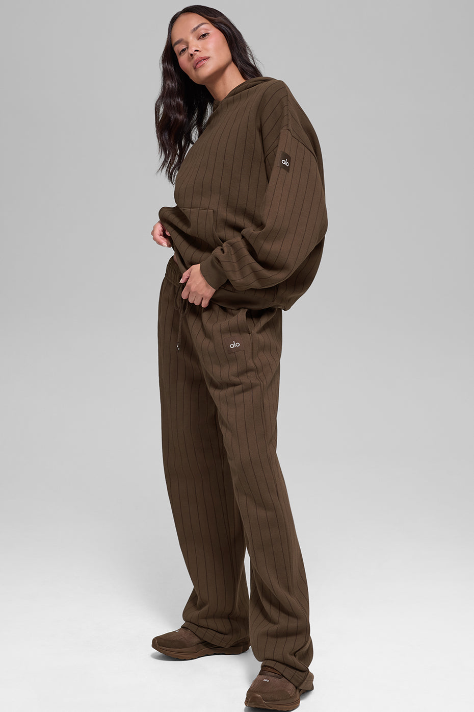 Pinstripe Hoodie - Espresso Pinstripe image 5