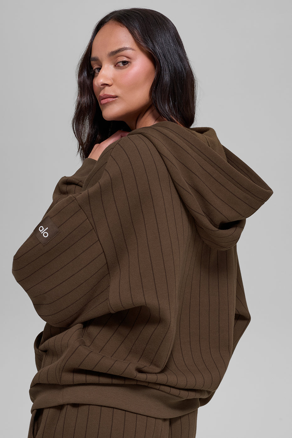 Pinstripe Hoodie - Espresso Pinstripe image 3