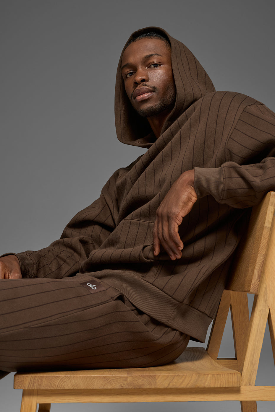 Pinstripe Hoodie - Espresso Pinstripe image 4