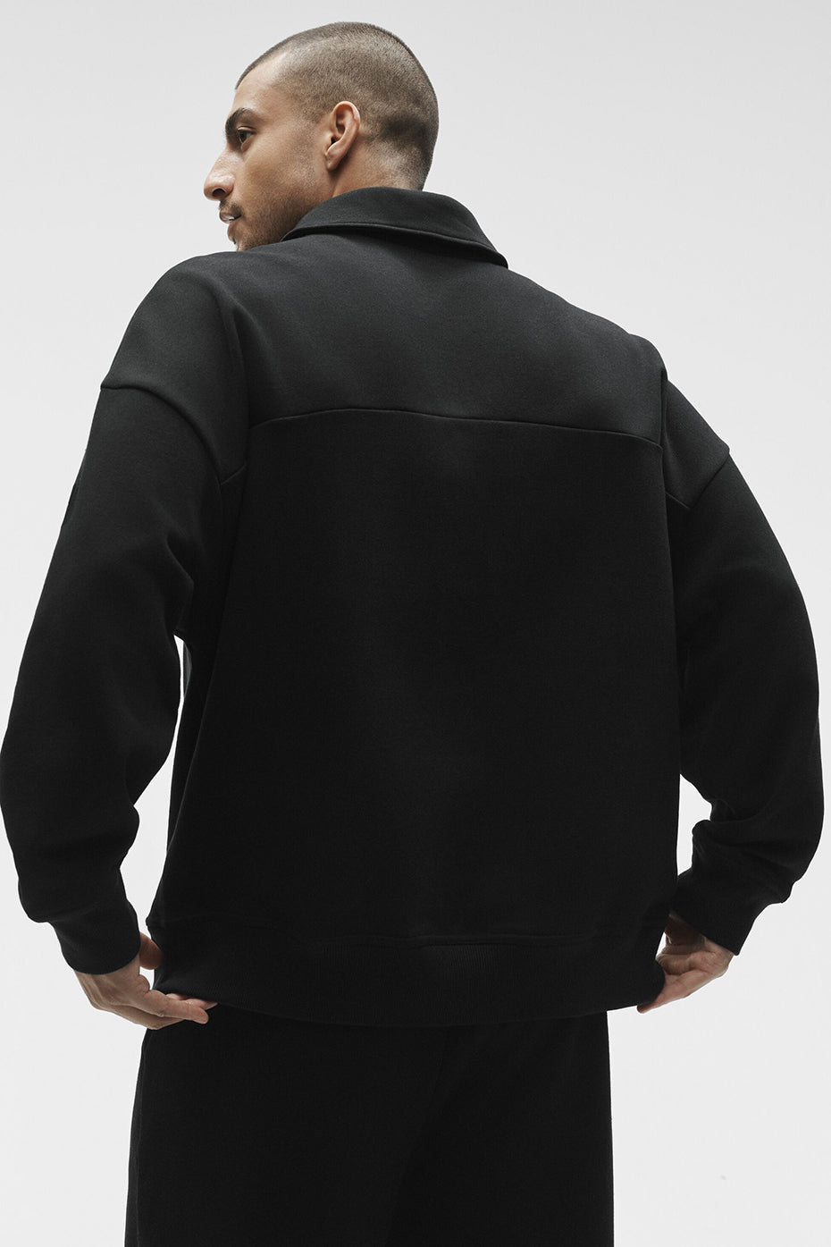 Take It Easy Long Sleeve Henley Pullover - Black image 3