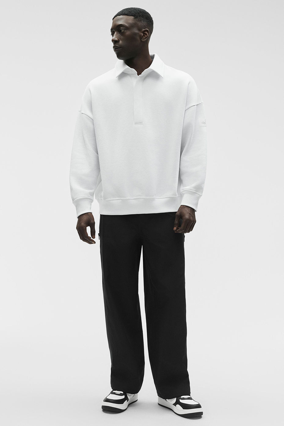 Take It Easy Long Sleeve Henley Pullover - White image 5
