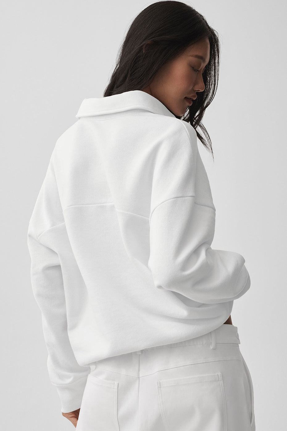 Take It Easy Long Sleeve Henley Pullover - White image 4