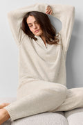 Wool Cashmere New Class 1/4 Zip Pullover - Oatmeal Heather image 1