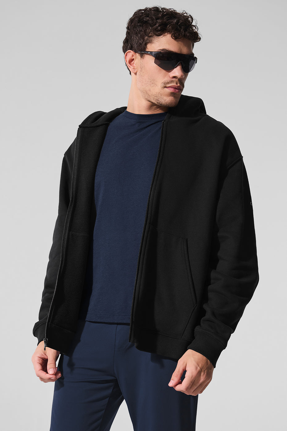 Renown Heavy Weight Full Zip Hoodie - Black image 5