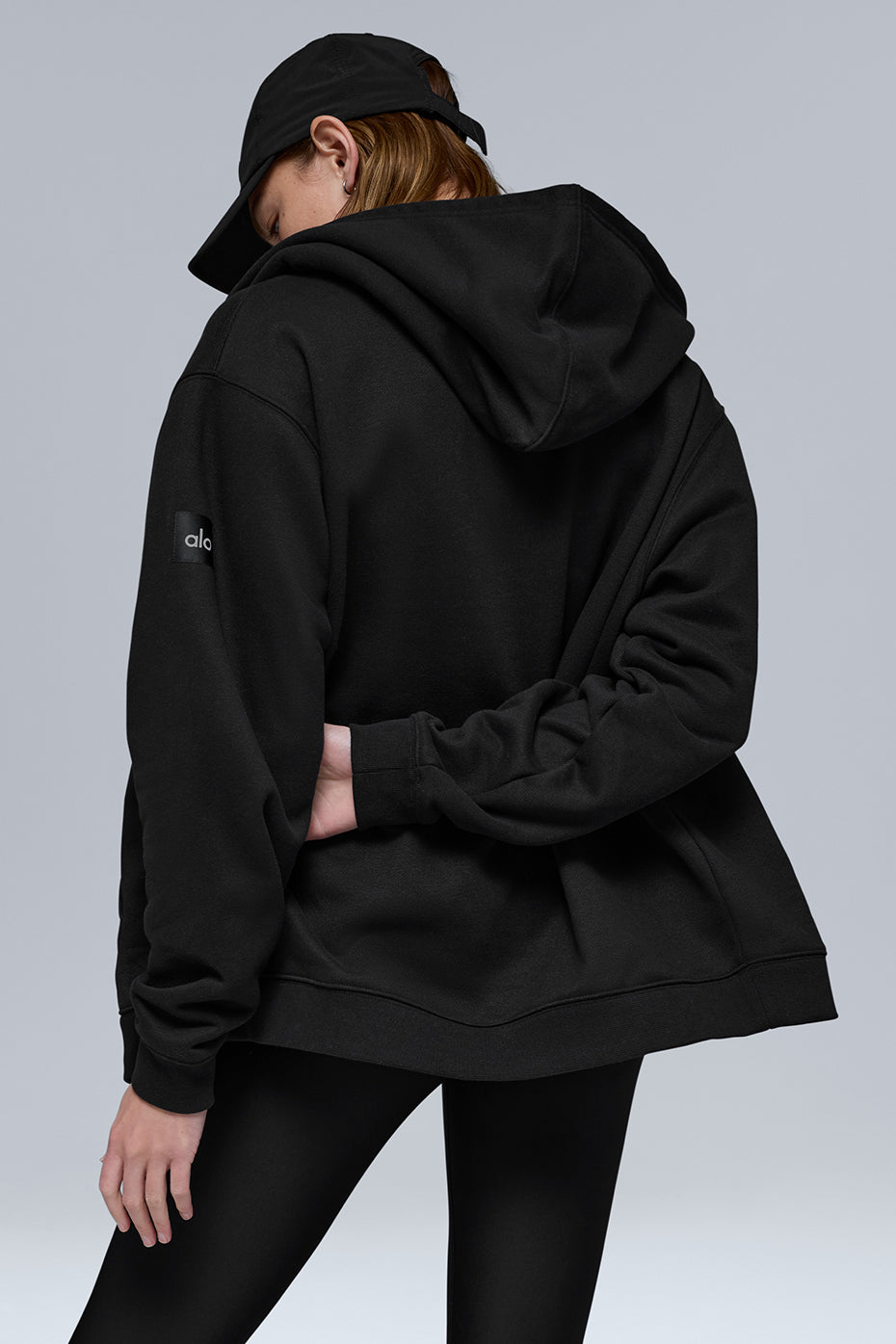 Renown Heavy Weight Full Zip Hoodie - Black image 2