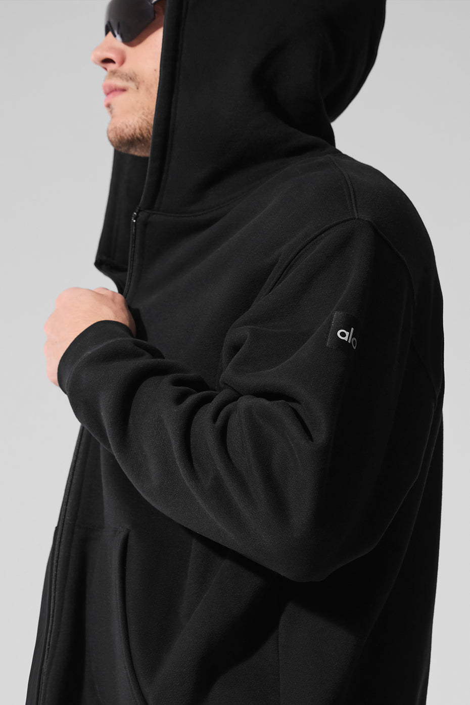 Renown Heavy Weight Full Zip Hoodie - Black image 3