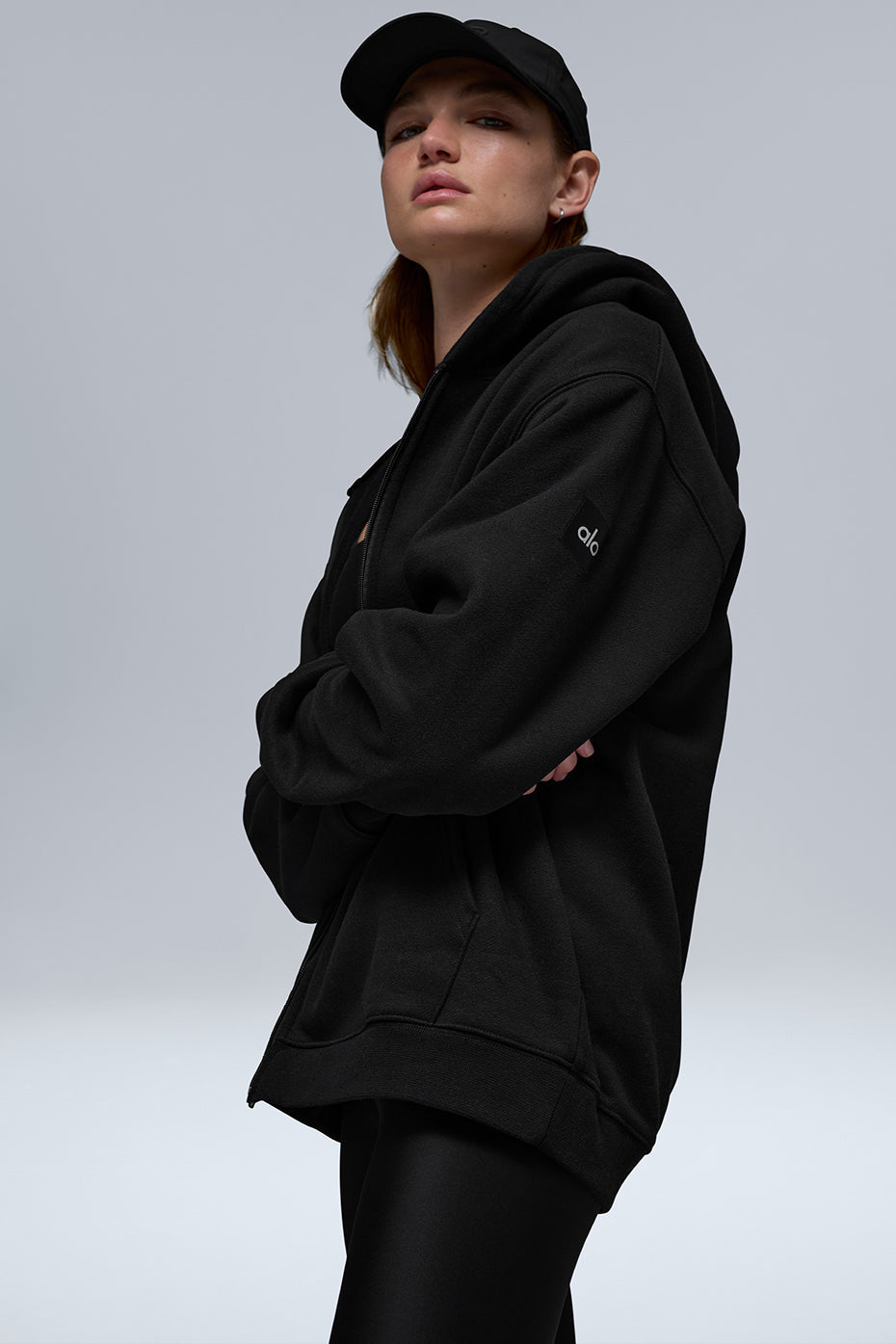 Renown Heavy Weight Full Zip Hoodie - Black image 3