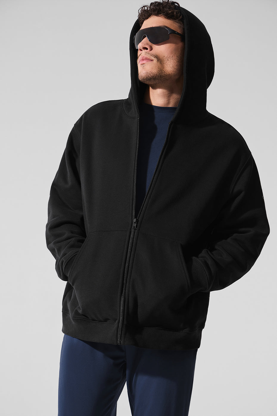 Renown Heavy Weight Full Zip Hoodie - Black image 2